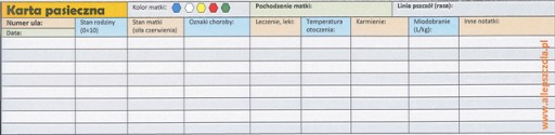 Карточка пчеловода, 10 шт., ульи, нукс, семья, штамп с датой