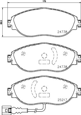 Диски Brembo, колодки передние SKODA OCTAVIA III 340мм