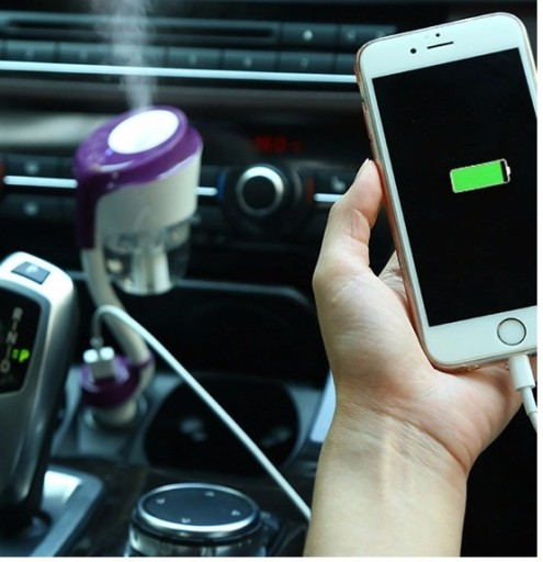 DYFUZOR ZAPACHOWY samochodowy Odświeżacz 2xusb