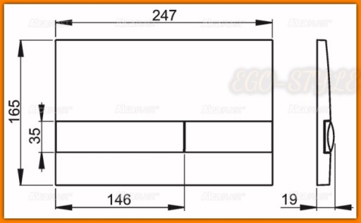 Кнопка смыва для унитаза AlcaPLAST Gold M1745 DELFIN