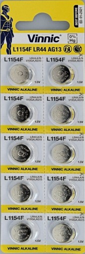 2x AG13 ЩЕЛОЧНАЯ БАТАРЕЯ VINNIC A76 L1154 LR44