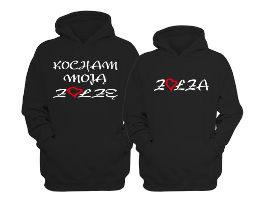 BLUZY DLA PAR z kapturem ZOŁZA roz. XL