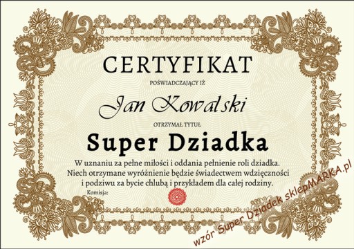 Super Dziadek - Prezent - DZIEŃ dla DZIADKA nr 50