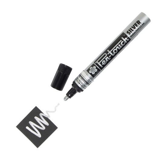 Маркер Sakura Pen-Touch средний 2,0 мм, серебристый