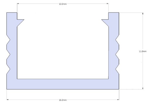 Профиль лотка для светодиодной ленты ПВХ LINE