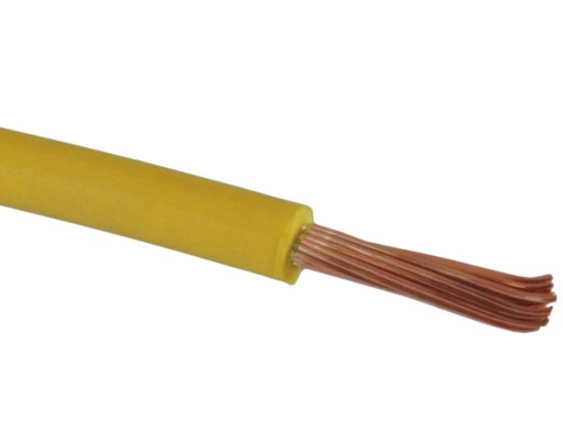 PRZEWÓD KABEL LGY H05V-K 500V 1x0,75mm2 ŻÓŁTY 10mb