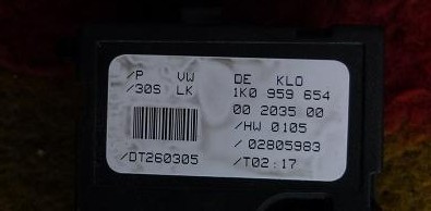 VW AUDI SEAT SKODA ДАТЧИК УГЛА ПОРУЛЯ 1K0959654