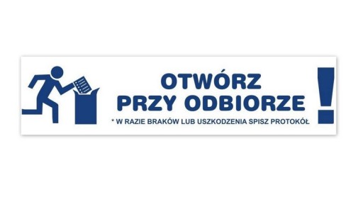 1 клейкая упаковочная лента ОТКРЫТЬ ПРИ ПОЛУЧЕНИИ