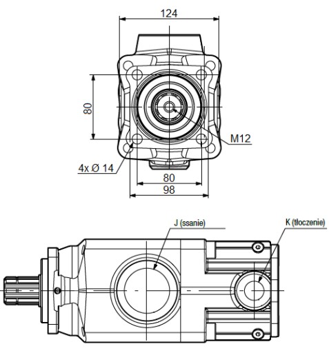 ПРЯМОЙ ПОРШНЕВОЙ НАСОС PA114 0511570 HYDRO LEDUC