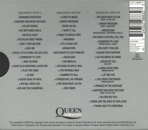 ПЛАТИНОВАЯ КОРОБКА QUEEN GREATEST HITS — УНИКАЛЬНЫЕ 3 КОМПАКТ-ДИСКА