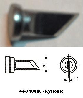 Grot 44-710666 Xytronic typu nóż, 3,0 x 1,2 mm