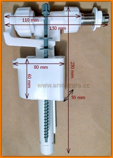 НАПОЛНИТЕЛЬНЫЙ КЛАПАН ДЛЯ УНИТАЗА 3/8 Cersanit AQUA ASTRA BASE Siamp