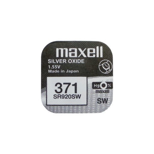 серебристый аккумулятор 371 Maxell SR920SW V371 SR69 370