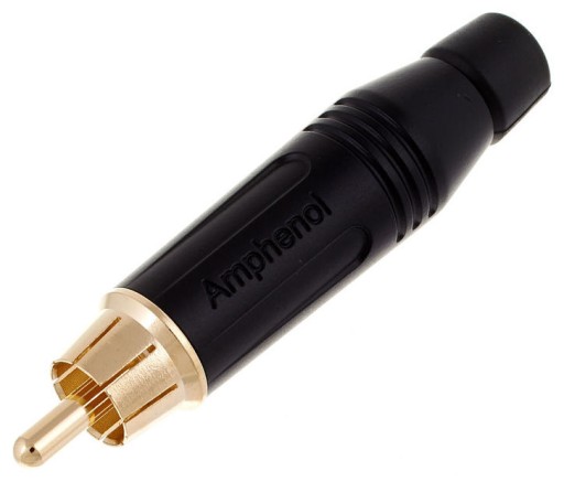 РАЗЪЕМ RCA CINCH AMPHENOL, ПОЗОЛОЧЕННЫЙ МЕТАЛЛ, ЧЕРНЫЙ