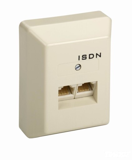 Розетка ISDN/ADSL x2 RJ45 8p8c/8p4c для поверхностного монтажа