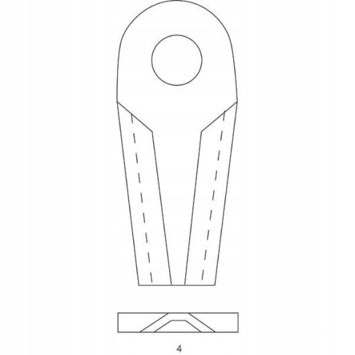 Нож роторной косилки JF STOLL, сменный 1380-00