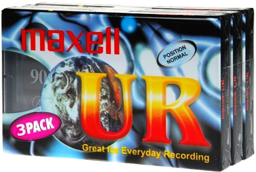 Кассеты Maxell UR90, набор из 5 штук. Аудиокассета 90 мин.