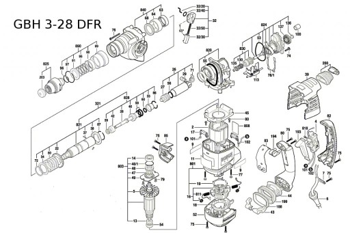 Молотковый выключатель Bosch GBH 3-28 DRE/DFR,GBH 4-32DFR