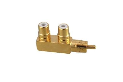 ADAPTER WTYK RCA/2xGN.RCA ZŁOTY RP04 VITALCO