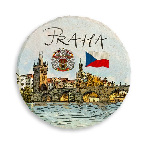 Каменный магнит на холодильник PRAGA PRAHA PRAGUE 189 - M