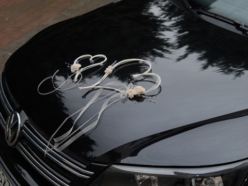 Dekoracja na auto maskę samochód do ślubu SB DA