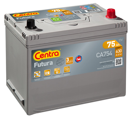 АККУМУЛЯТОР CENTRA FUTURA 75 Ач, 630А, CA754