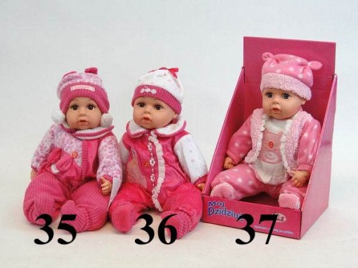 RÓŻOWA lalka BABY bobas BORN mówi ŚPIEWA po polsku MISIE smoczek KURTKA nr6