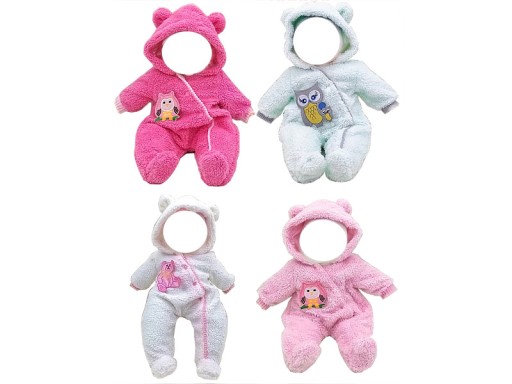 BABY DOLL CLOTHES BORN комбинезон КОМБИНЕЗОН РОЗОВЫЙ белый TEDDY BEAR 83