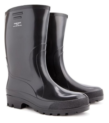 Grand Galoshes Black Gumiaki Plock DeMar R.47