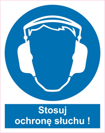 Наклейка ПИКТОГРАММА по охране труда и технике безопасности, используйте средства защиты органов слуха