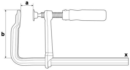 Струбцина Bessey стальная GS16 160/80 столярная