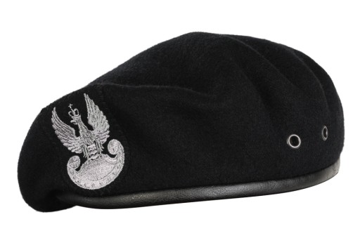 Polski BERET TŁOCZONY WP z ORŁEM CZARNY rozm. 59