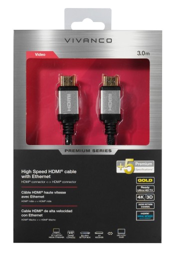 HDMI UHD HDR 3m 4K ARC 24K 18Gb Ethernet Vivanco