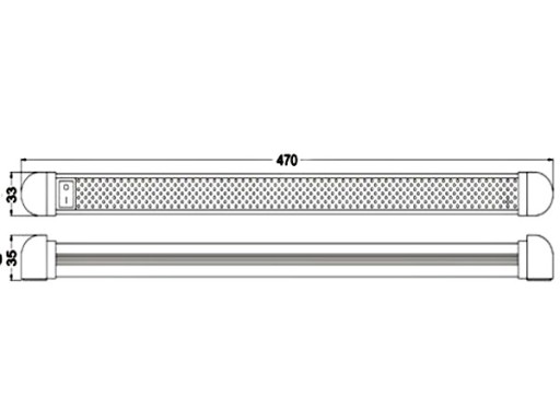 Lampa LED 30 SMD 47cm obrotowa on off 12v 24v Gen2