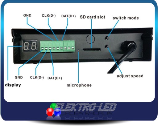 H803SC ЦИФРОВОЙ СВЕТОДИОДНЫЙ КОНТРОЛЛЕР WS2812B SK6812 WS2811