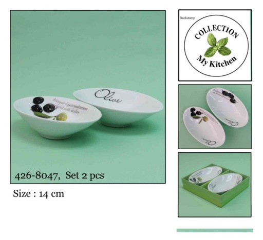 Miseczka porcelana kpl 2 szt na przekąski
