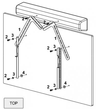 КРЕПЛЕНИЕ ДЛЯ САУНДБАРА SONOROUS SPEAKER ПОДВЕСКА ДЛЯ ТЕЛЕВИЗОРА