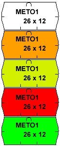 Лента для этикетирования меток 26х12 белая, волна 5 шт.