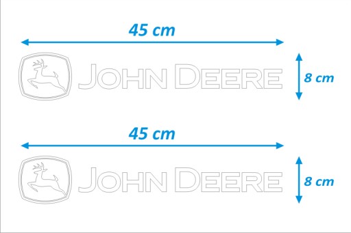 НАКЛЕЙКИ НАКЛЕЙКИ - JOHN DEERE - 2 шт. - БЕЛЫЕ