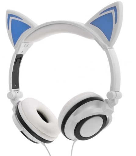 СКЛАДНЫЕ НАУШНИКИ CAT EAR, СВЕТОДИОДНАЯ ПОДСВЕТКА