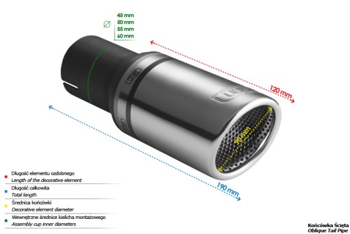 Декоративный торец N1-90RS ULTER A4 A6 A8 RS AUDI