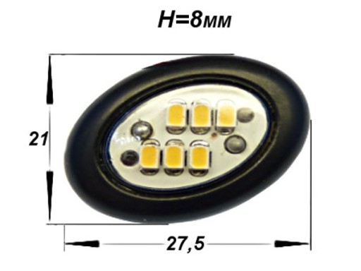 Светодиодная лампа 6 SMD модуль Тюнинг Мотороллера неон RS