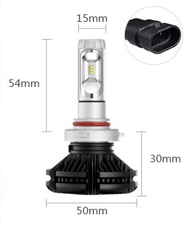 Лампы 2шт LED H10 X3 ZES 50W 12000lm LUMILEDS