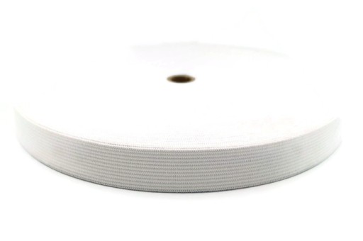 GUMA-GUMKA PŁASKA ODZIEŻOWA 30 mm CZARNA/BIAŁA 1mb