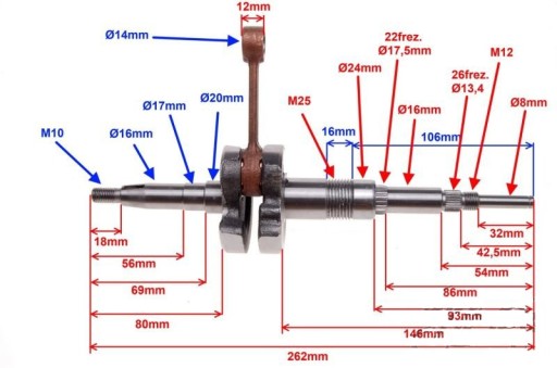 КОЛЕНВАЛ 50 2T AC SUZUKI АДРЕС AY ITALJET