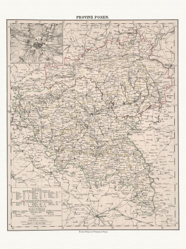 ВЕЛИКАЯ ПОЛЬША ПОЗНЬ карта 1875 г.