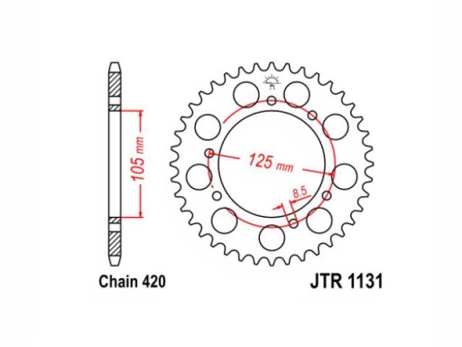 ЗАДНЯЯ ЗВЕЗДОЧКА Z53 DERBI SENDA DRD APRILIA RS SX