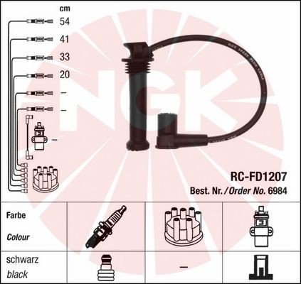 КАБЕЛИ NGK RC-FD1207 6984