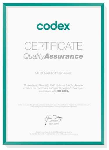 Подшипник шариковый 6204 2RS C3 CODEX EX 20х47х14мм