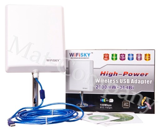 Wi-Fi КАРТА wifi АКТИВНАЯ Антенна 10км на USB TIR FV